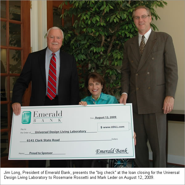 Universal Design Living Laboratory - Emerald Bank Loan Closing